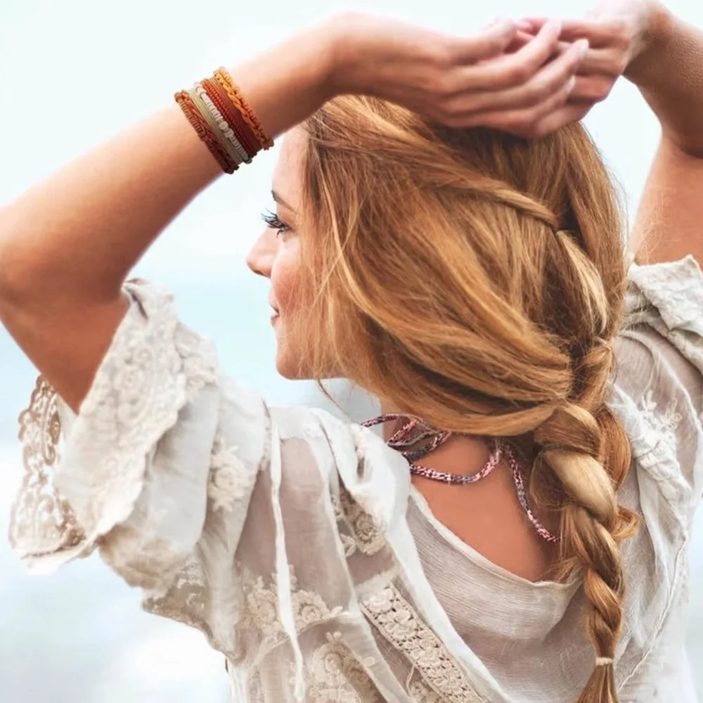 Hair Ties Retro Y2K Cottagecore Bohemian Bracelets Set - NEW